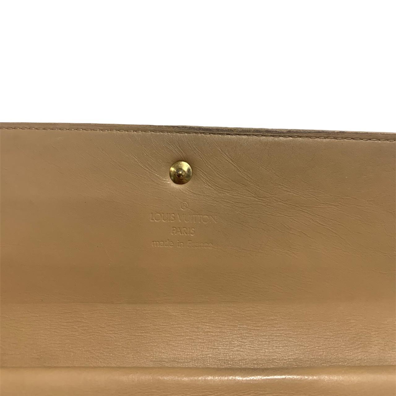 Louis Vuitton Beige Leather Monogram Vernis Sarah - Depop