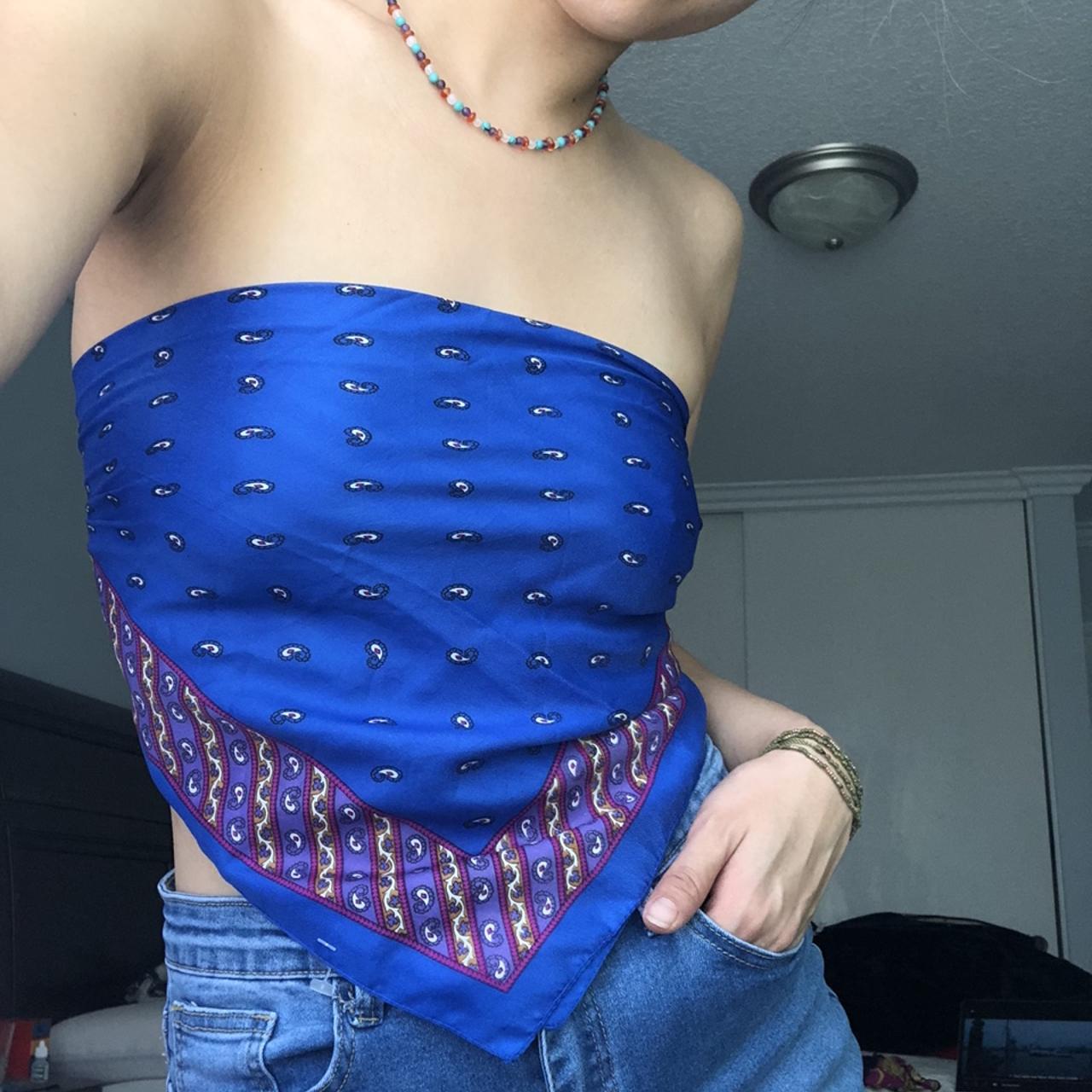 Paisley Blue Bandana Top