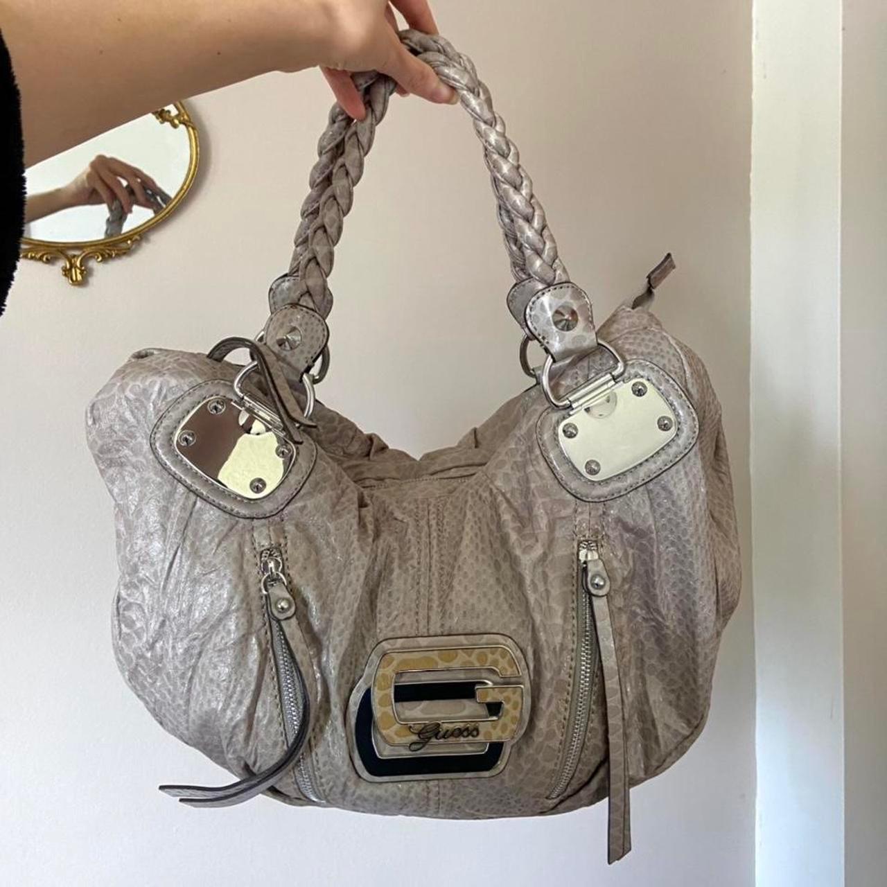 Y2K Guess grey/lilac snake print leather Depop