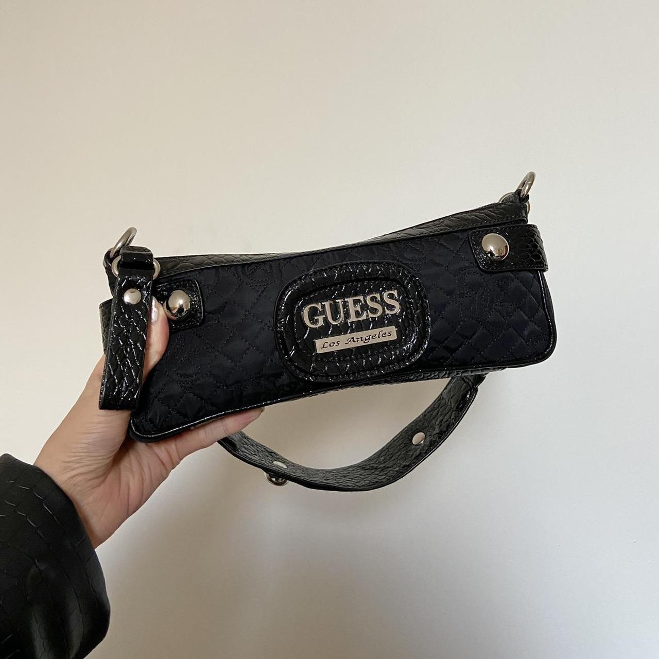 Guess Women S Black And Silver Bag Depop