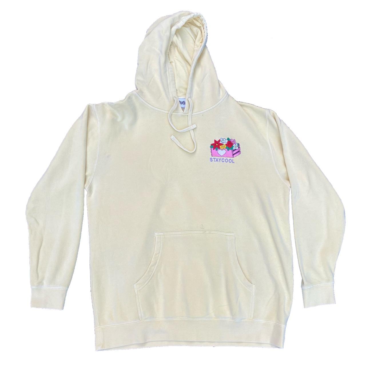 STAY COOL NYC Men's Yellow and Cream Hoodie