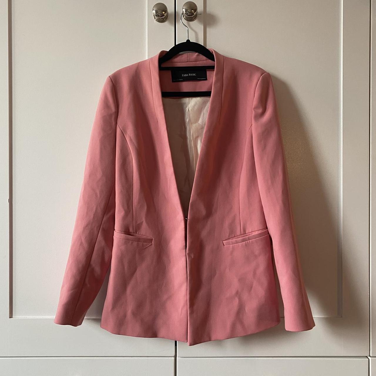 Two-piece, blazer and trousers pink suit from Zara.... - Depop