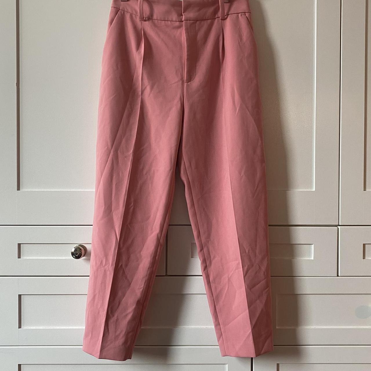 Twopiece, blazer and trousers pink suit from Zara.... Depop