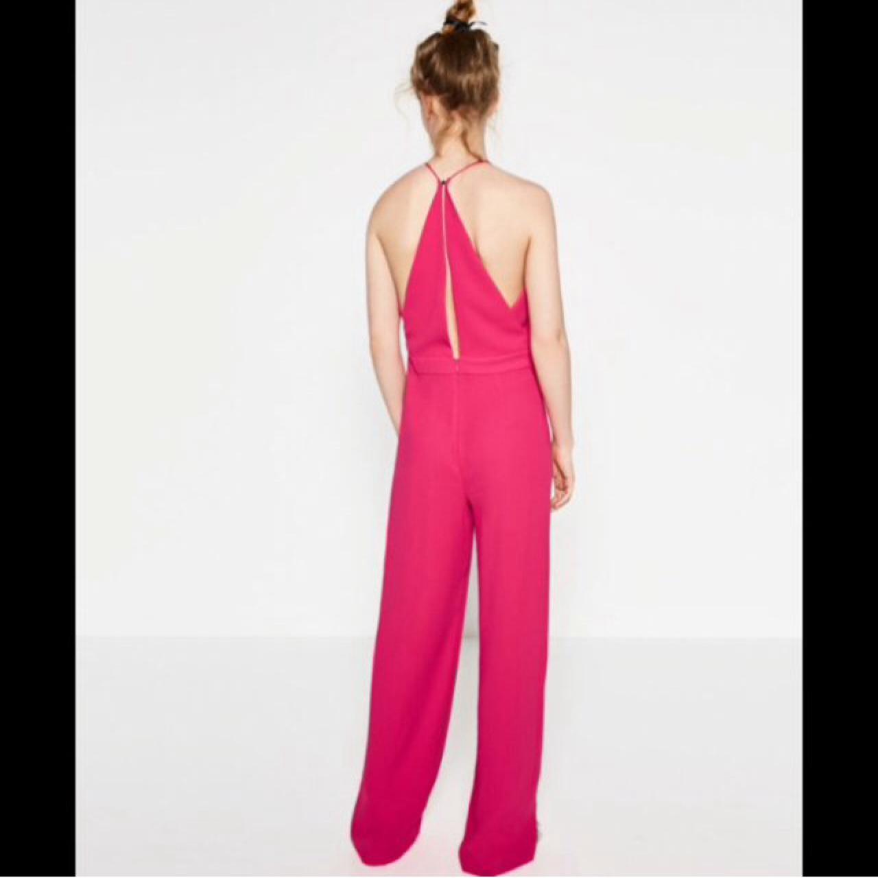 fuchsia jumpsuit zara