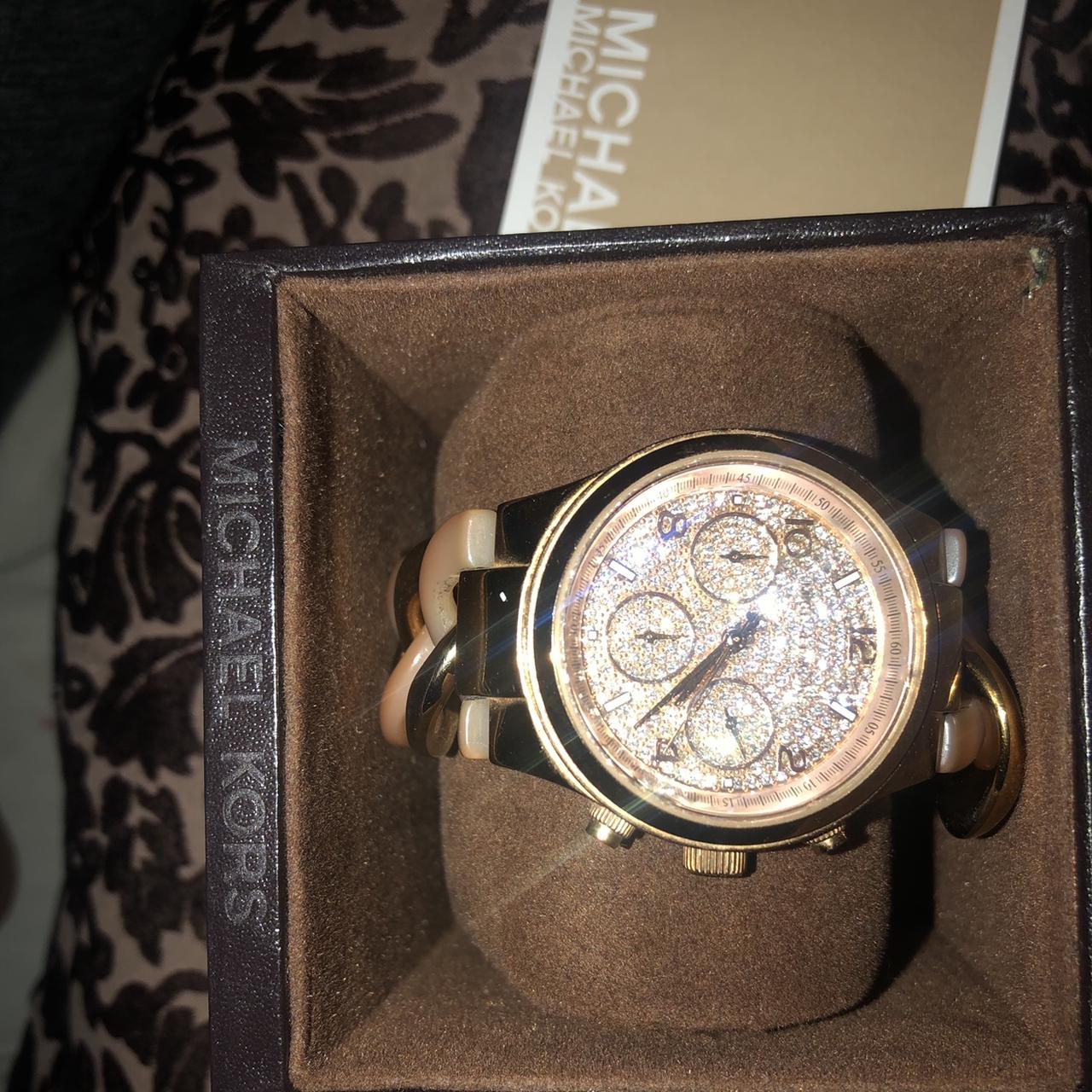 Rose gold diamanté Michael Kors watch Limited... - Depop