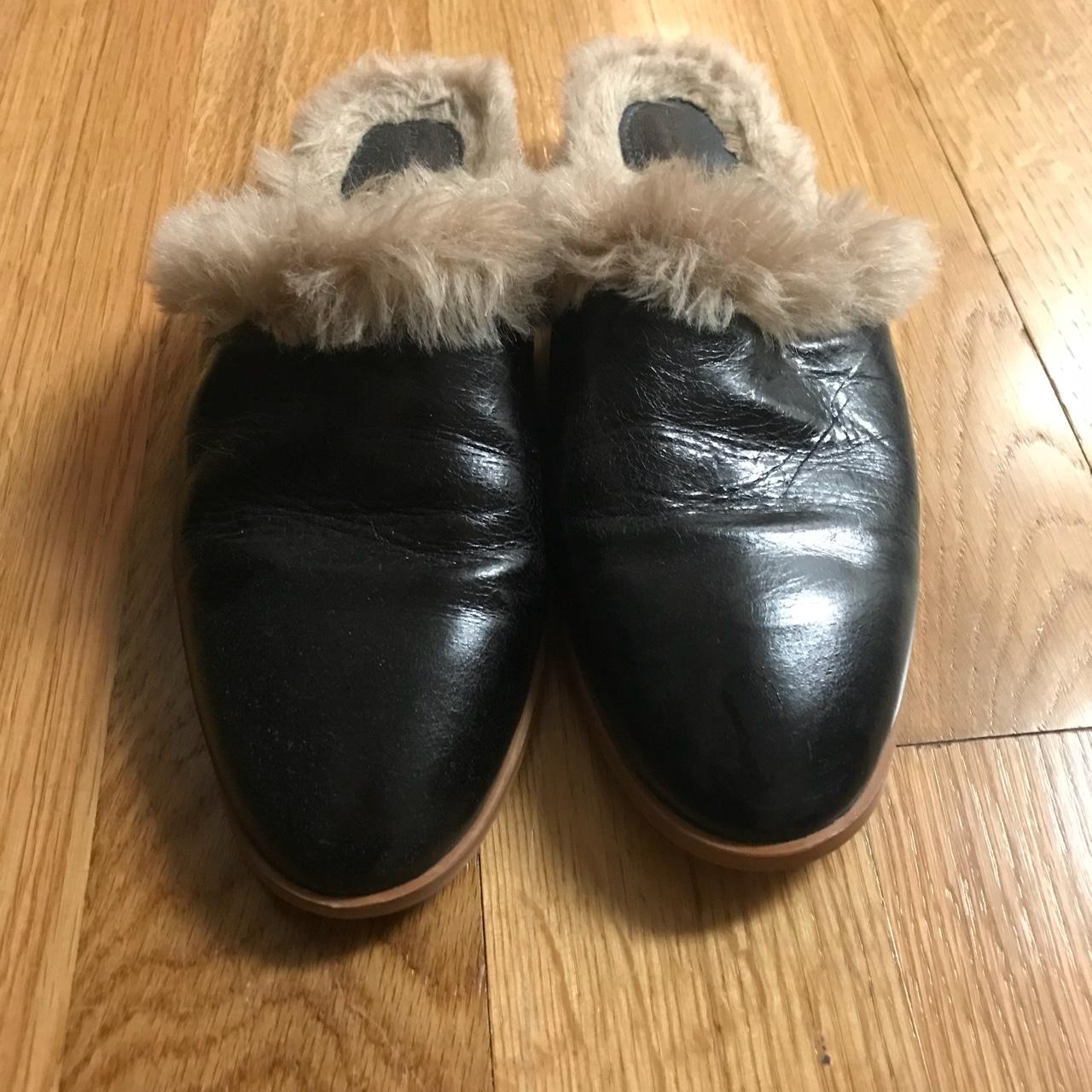 Fur lined mules sales zara