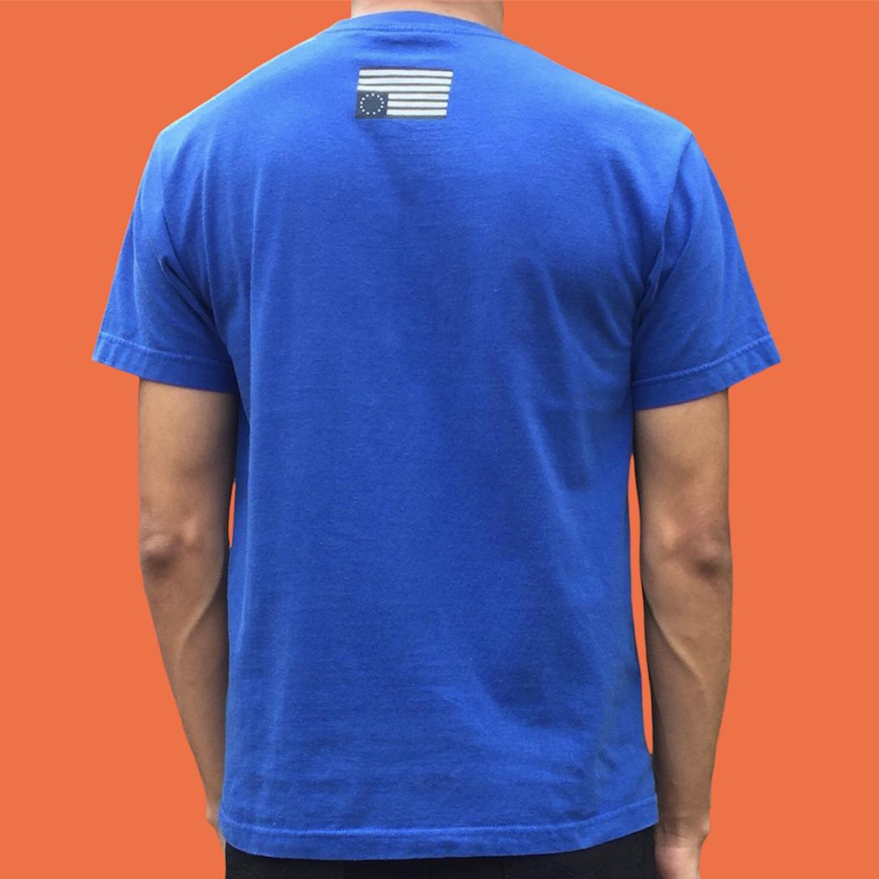 Black Scale Men's Blue and Orange T-shirt (2)