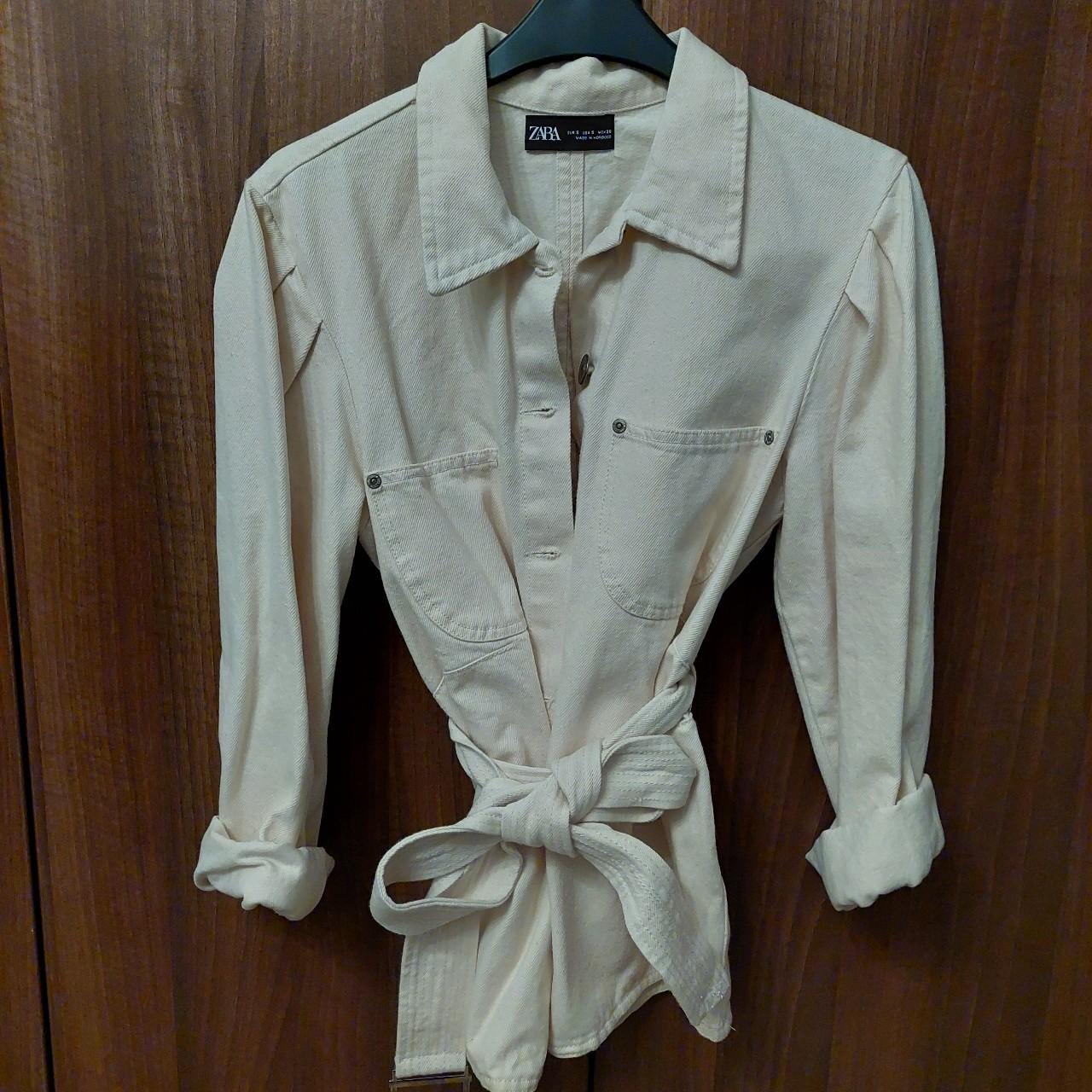 zara tie waist shacket