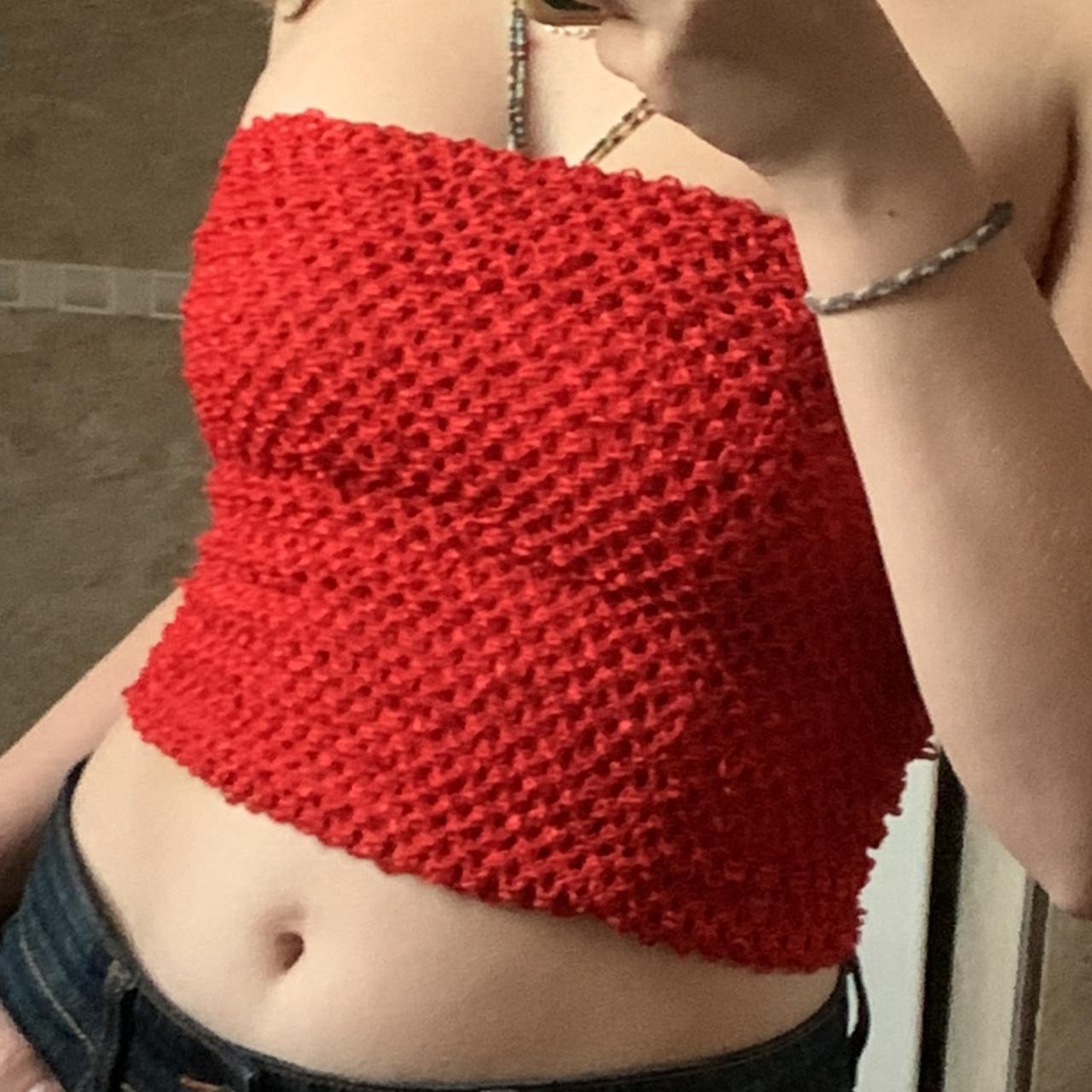 Really cool red bandeau Modelled on a size 8 Would - Depop