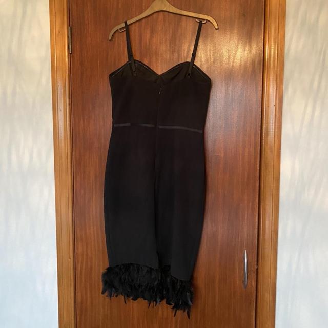 Lipsy black feather clearance dress