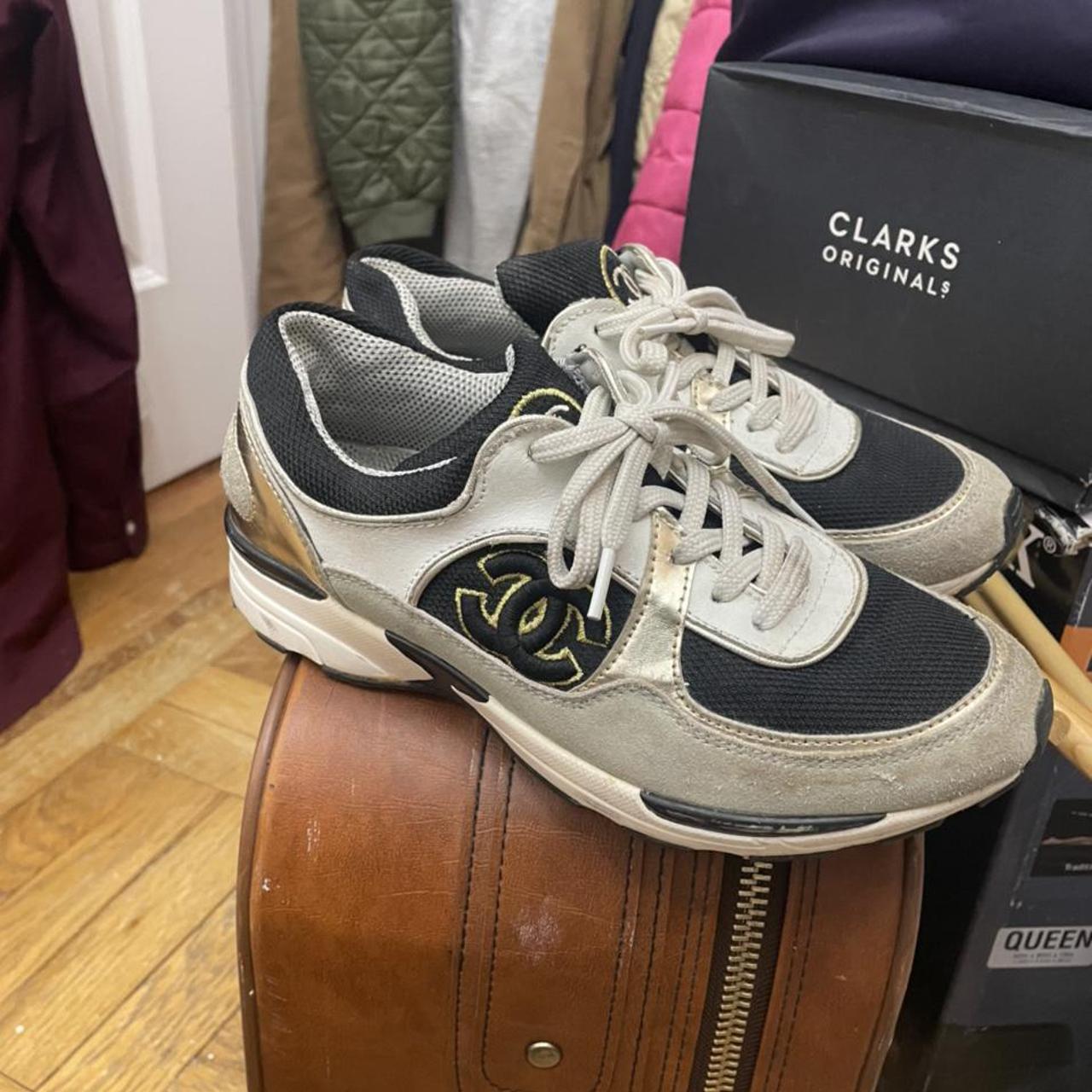 Lightly worn authentic Chanel sneakers, light cool