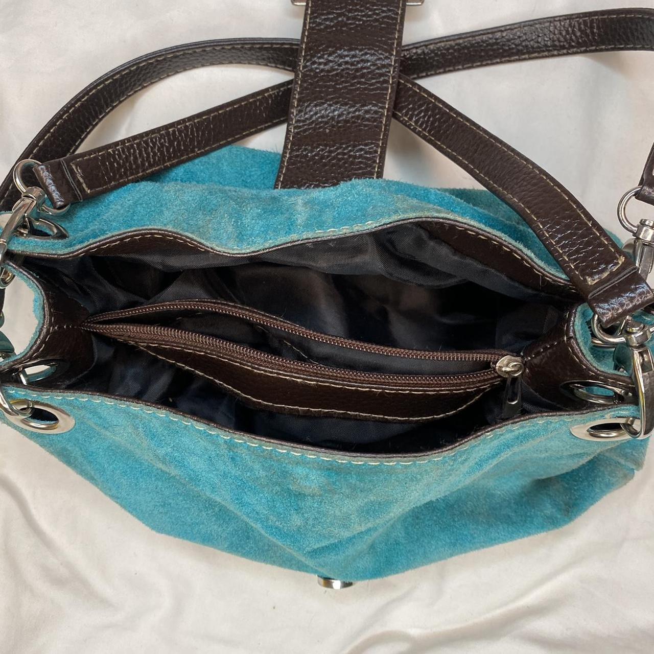 Women's Blue and Brown Bag Depop