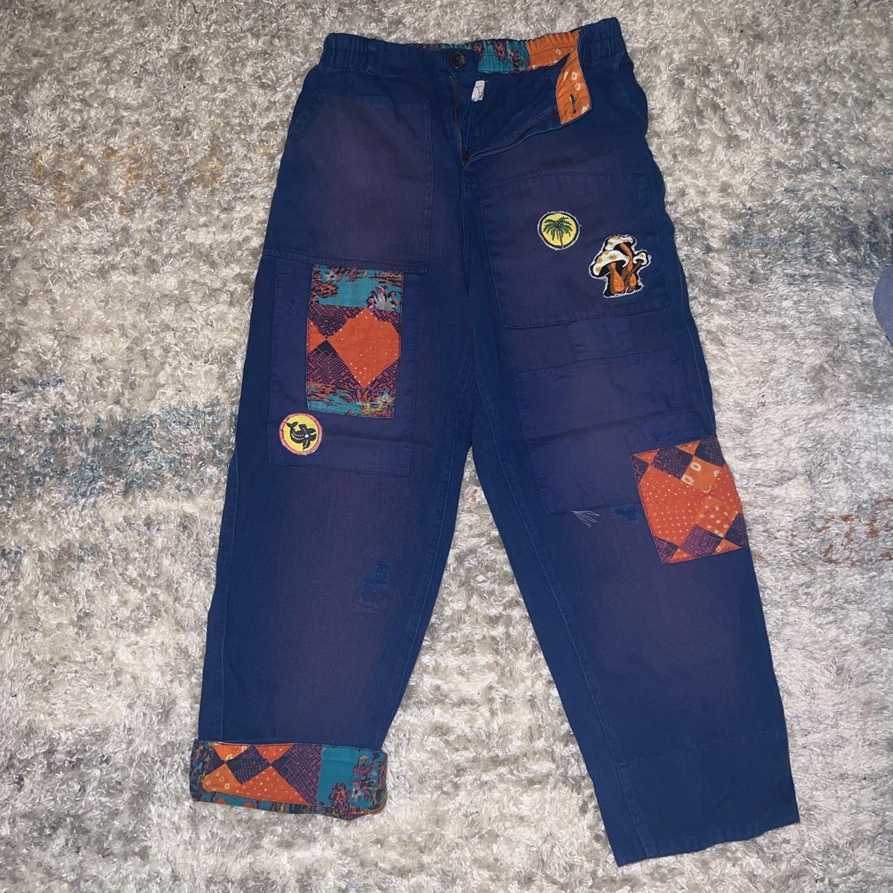 Kimchi Blue Women's Blue and Navy Trousers