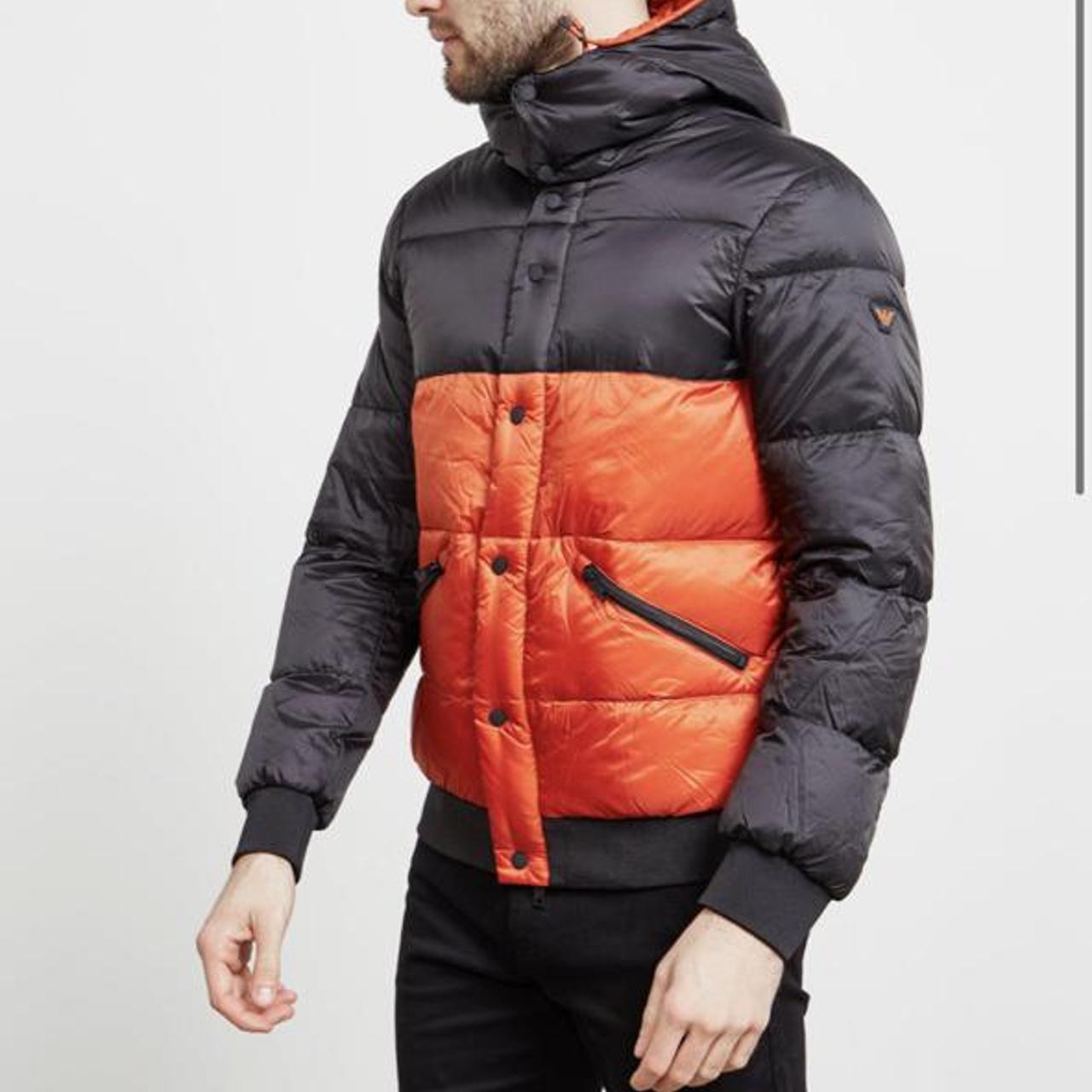 Emporio armani block on sale down padded jacket