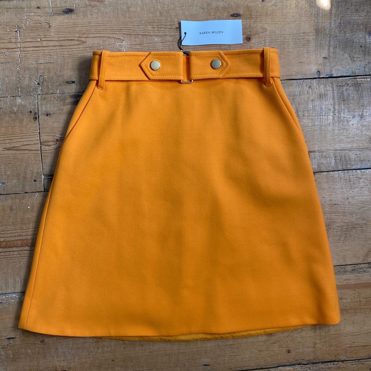NEW Karen Millen a line skirt Size 8 Thick bold... - Depop