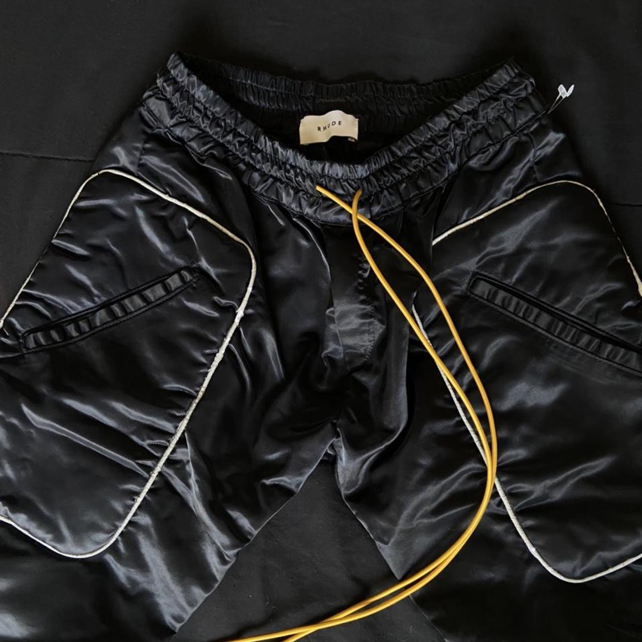 rhude leather pants