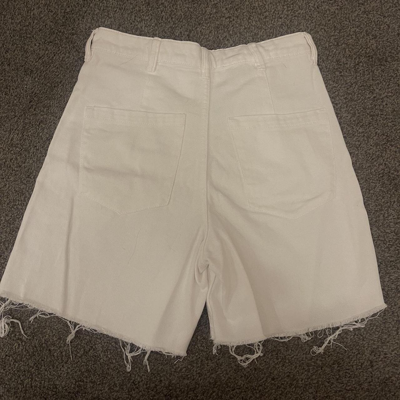 Bershka Women's White Shorts | Depop