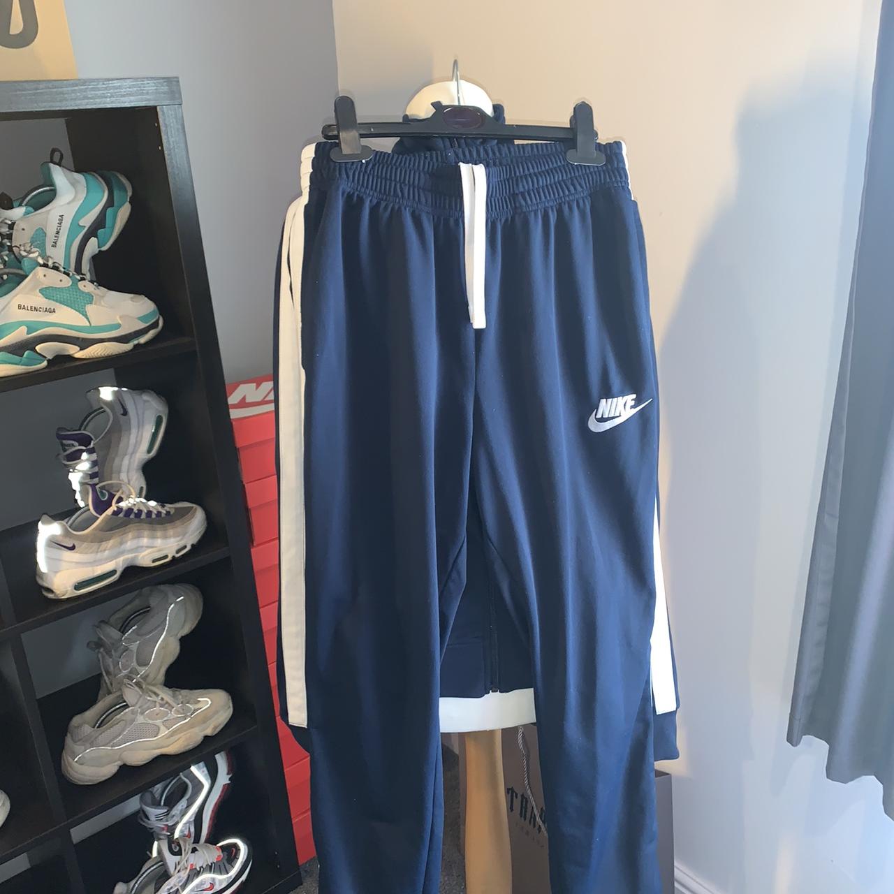 mens navy nike tracksuit bottoms