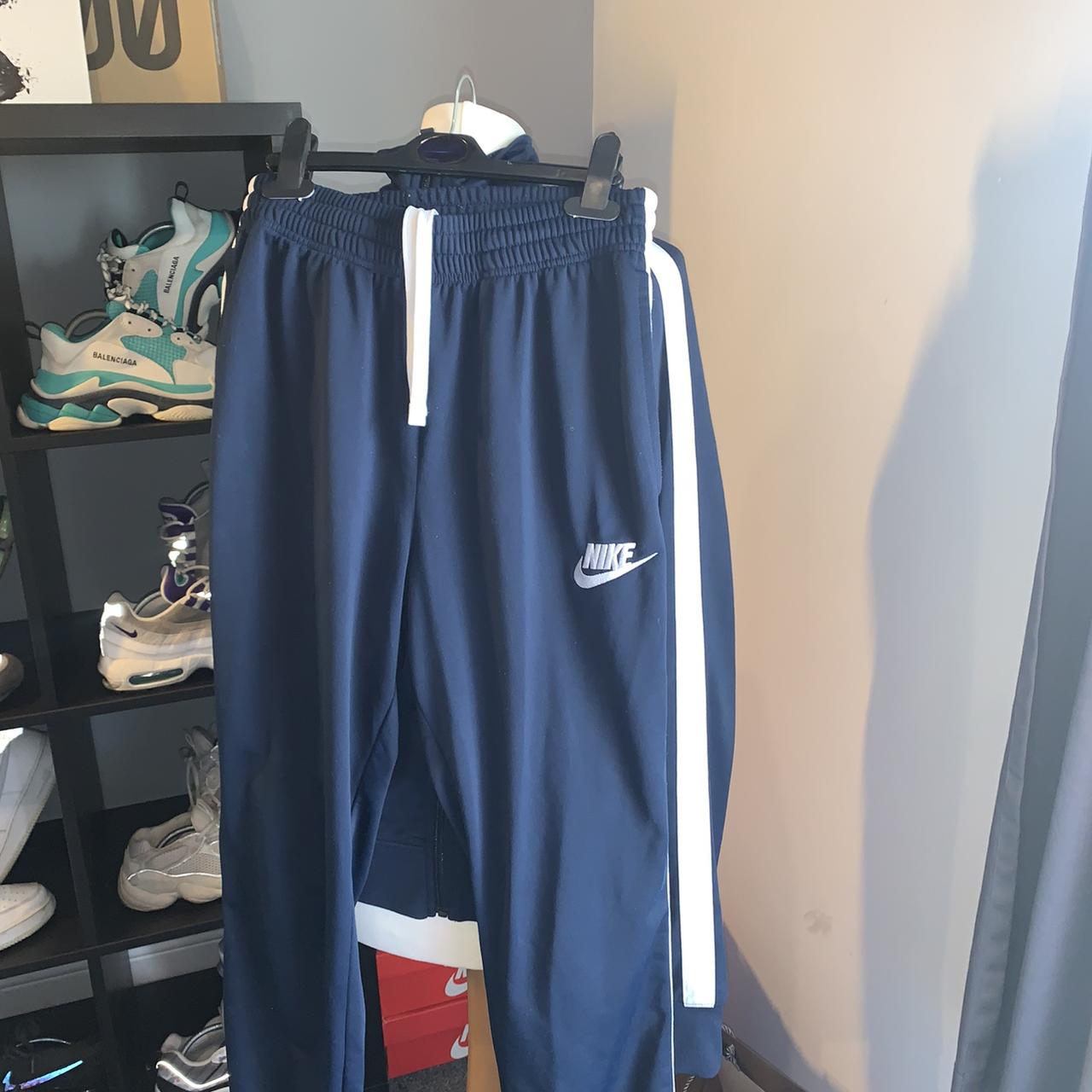 nike stripe tracksuit bottoms