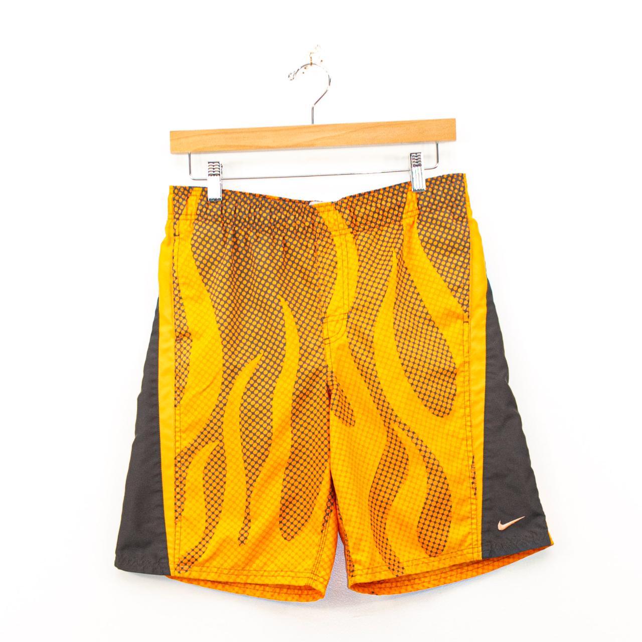 Nike Men's Yellow and Orange Swim-briefs-shorts