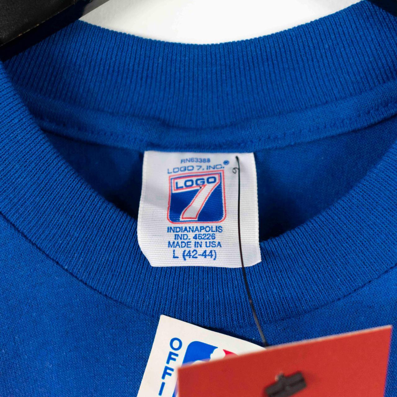 1990 Logo 7 New Jersey Nets Logo T-Shirt Fits... - Depop