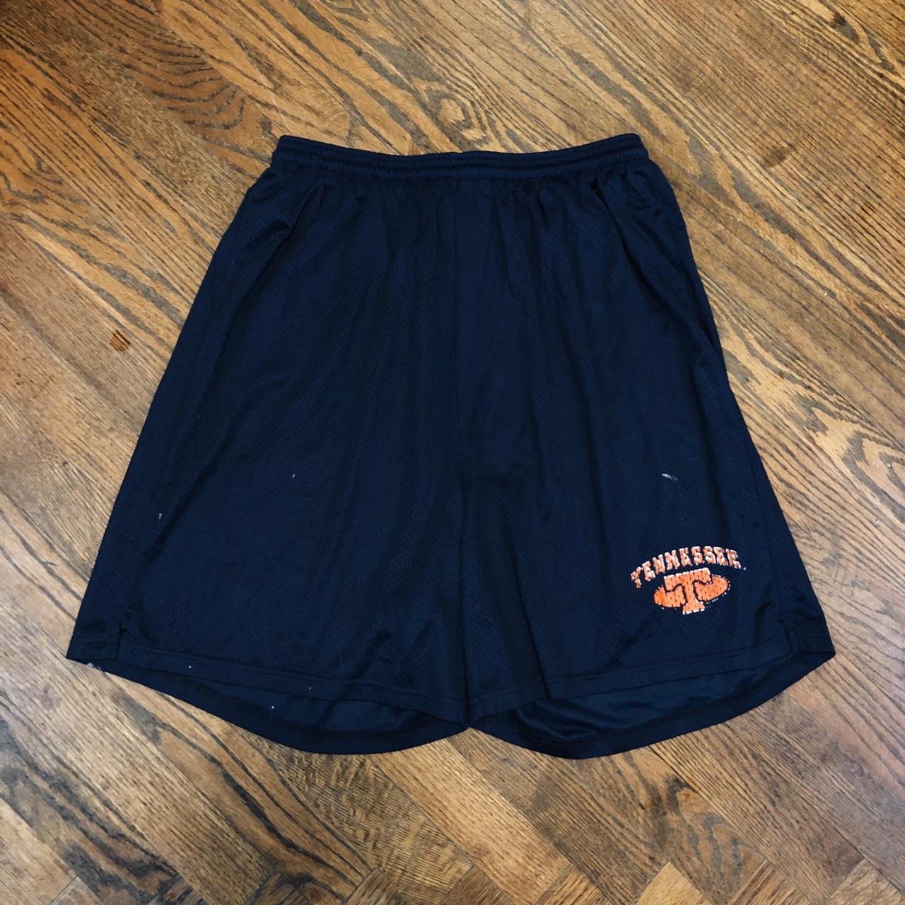 Jansport Men's Navy and Orange Shorts Depop
