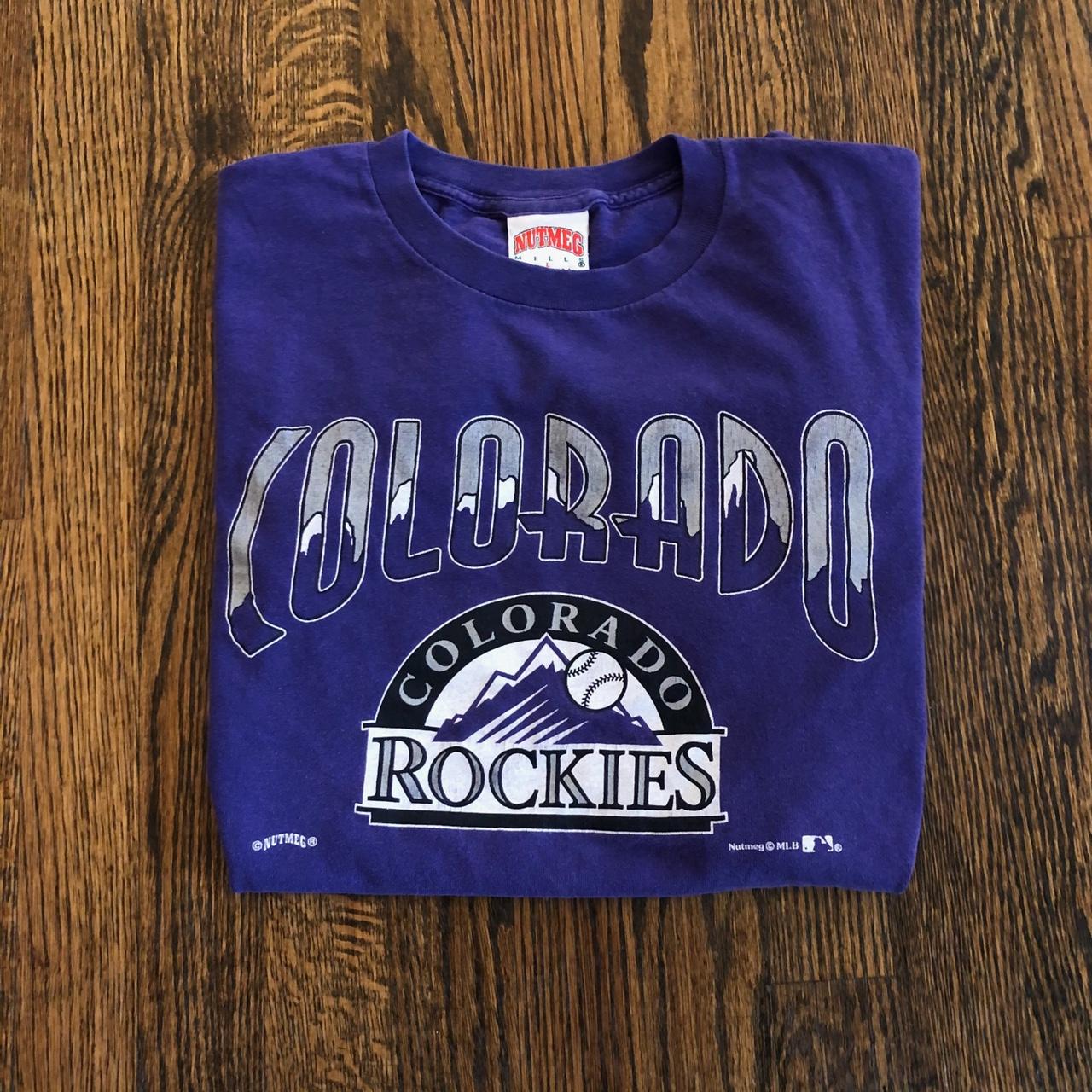 Vintage 90s Colorado Rockies Baseball Single Stitch - Depop