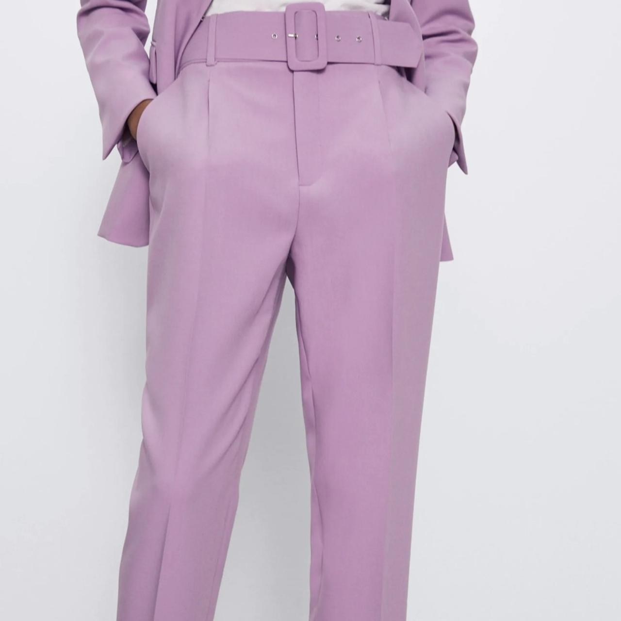 Zara Lilac Trousers Womens Fashion Bottoms Other Bottoms on Carousell