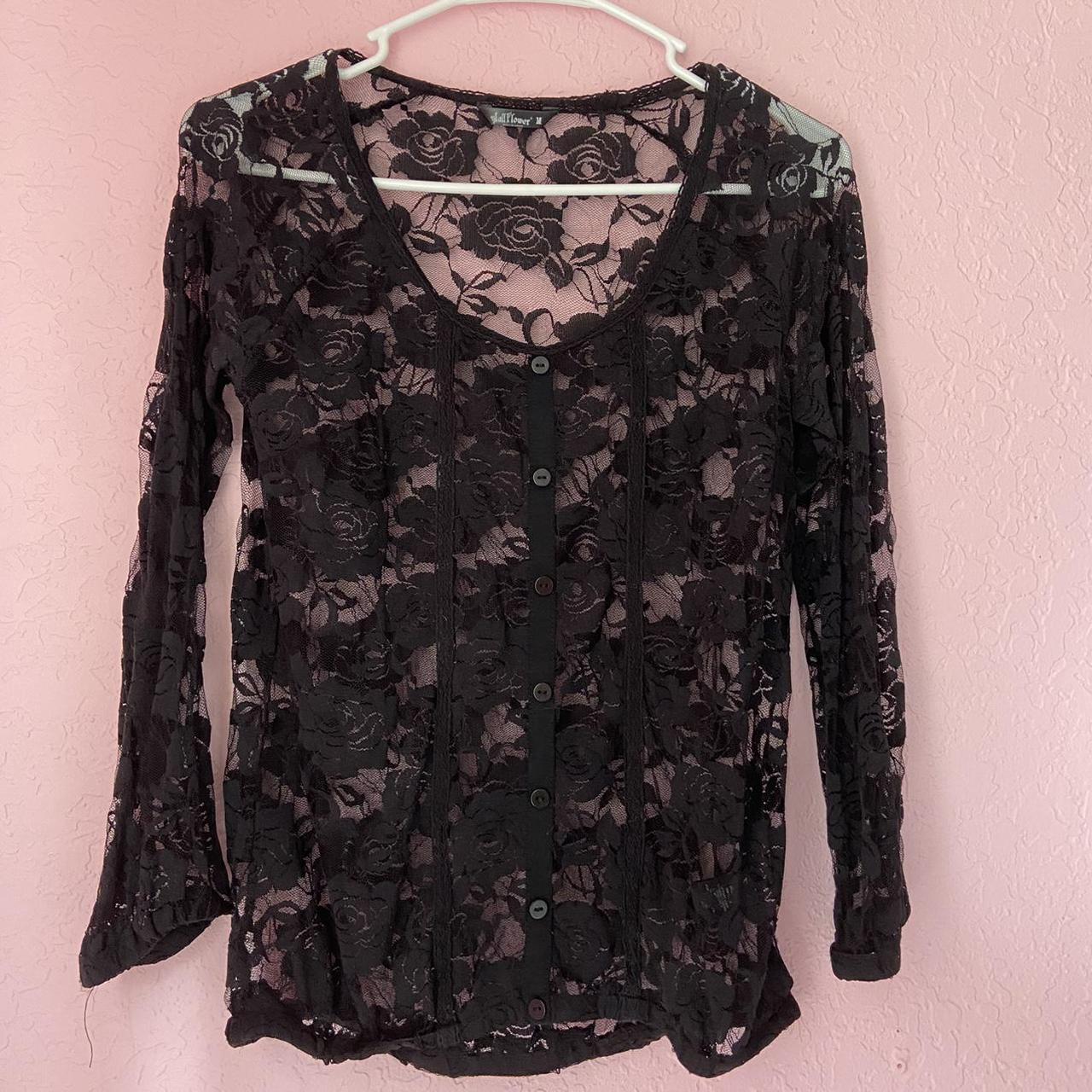 🎀!!FREE SHIPPING!!🎀 black lace transparent... - Depop