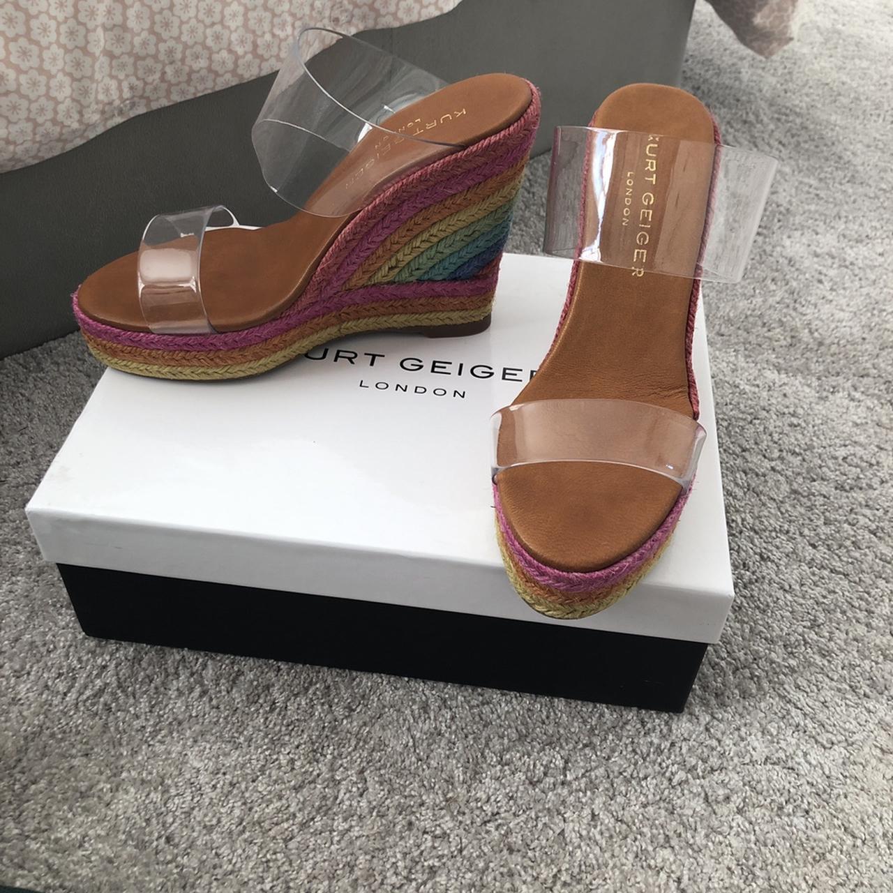 Women s Kurt Geiger rainbow wedge heels sandals Depop