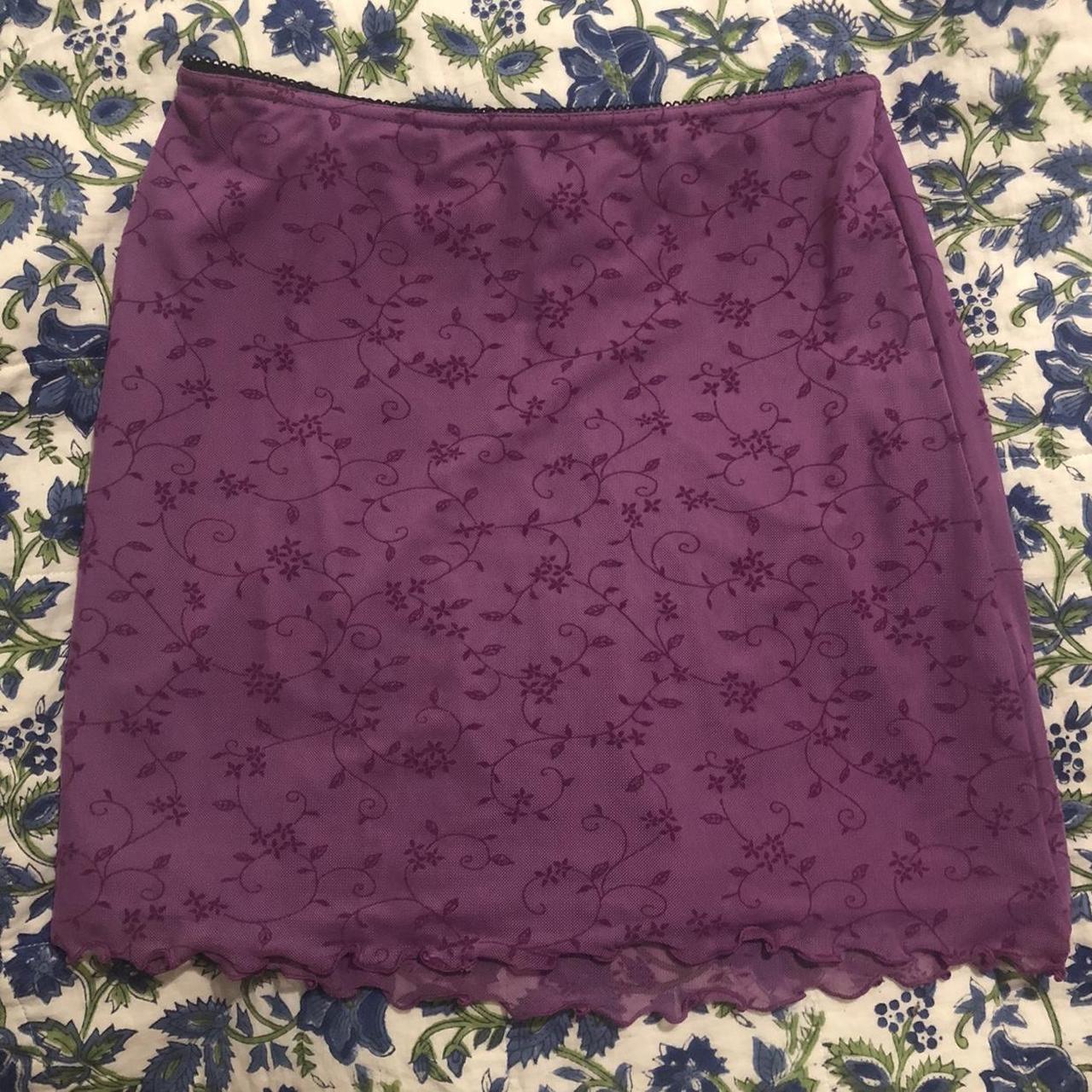 super cute y2k purple urban outfitters mini skirt!!... - Depop