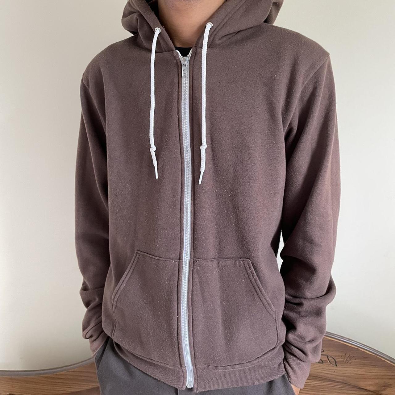 American Apparel Men's Brown Hoodie Depop