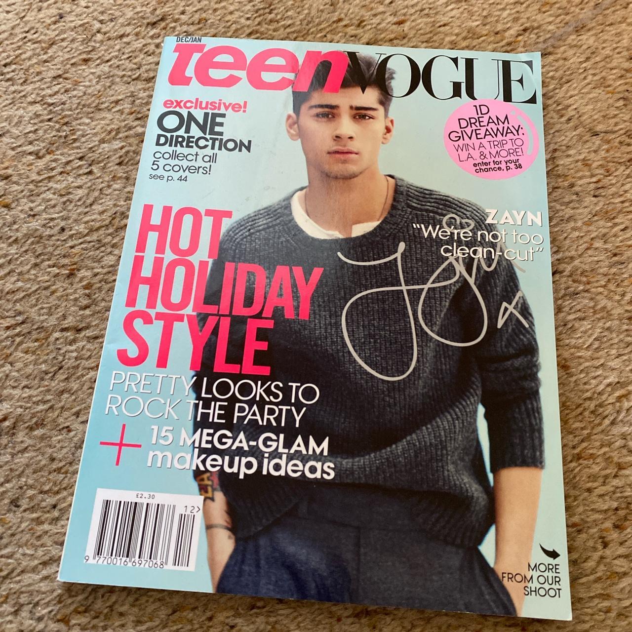 zayn one direction teen vogue 2012 december january... - Depop