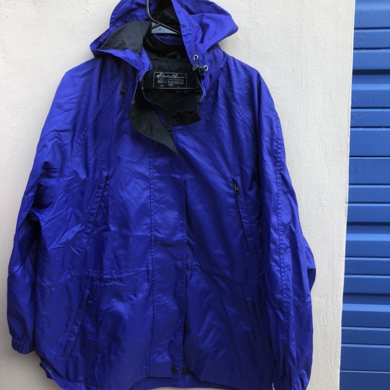 Vintage Eddie Bauer Full Zip Purple Anorak Jacket... - Depop