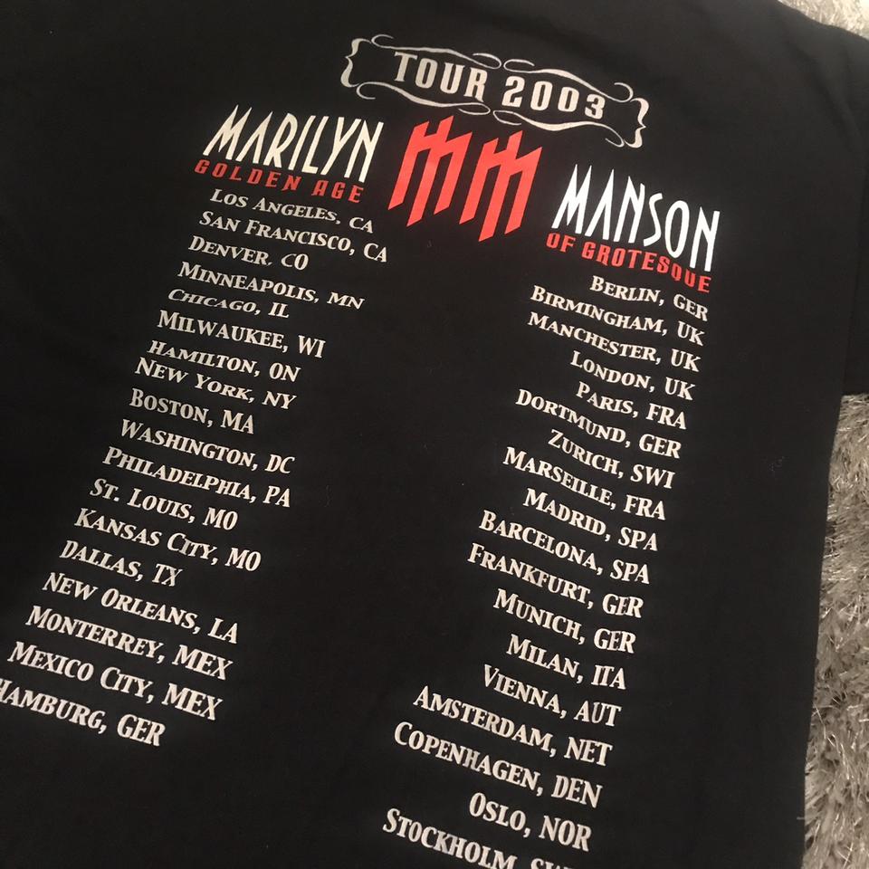 Marilyn Manson 2003 UK Tour Shirt - Depop