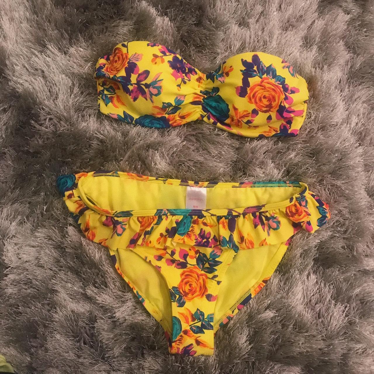 Yellow floral two piece bikini from Target Super Depop