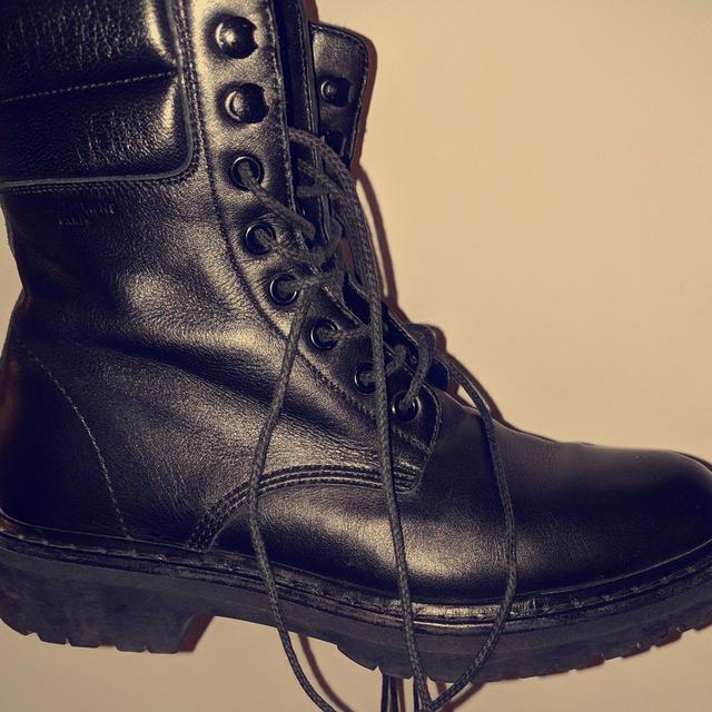 Saint Laurent Trekker combat boot. Good condition, - Depop