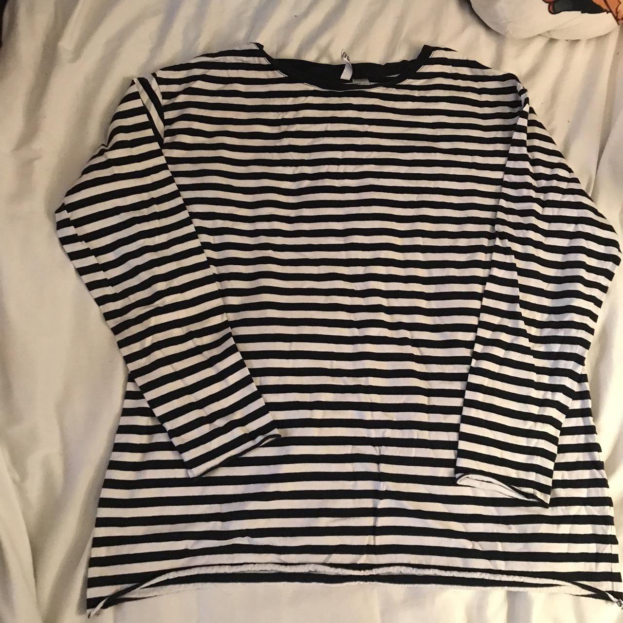 Striped Long Sleeve Shirt -HM in a size small ... - Depop