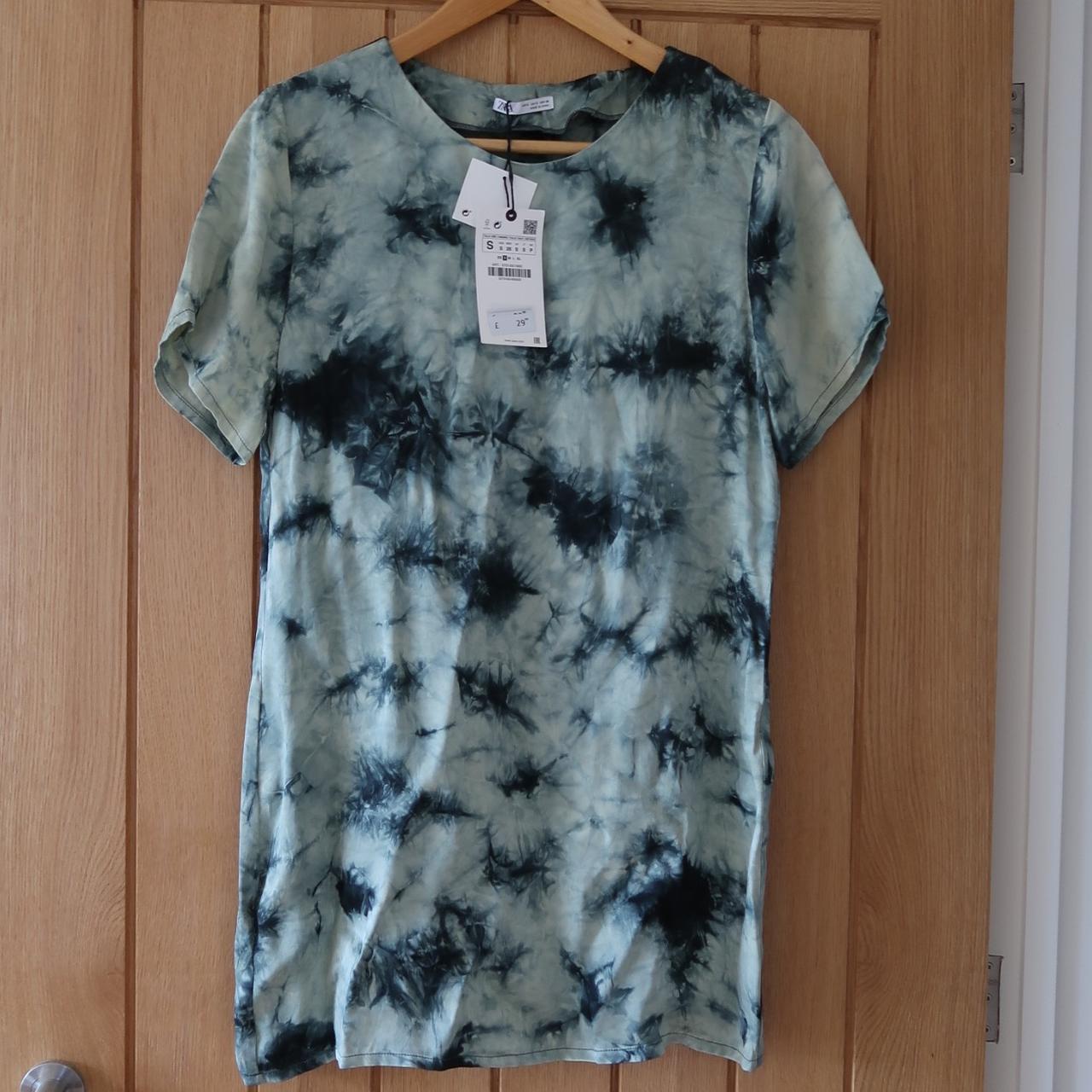 zara tie dye shirt dress