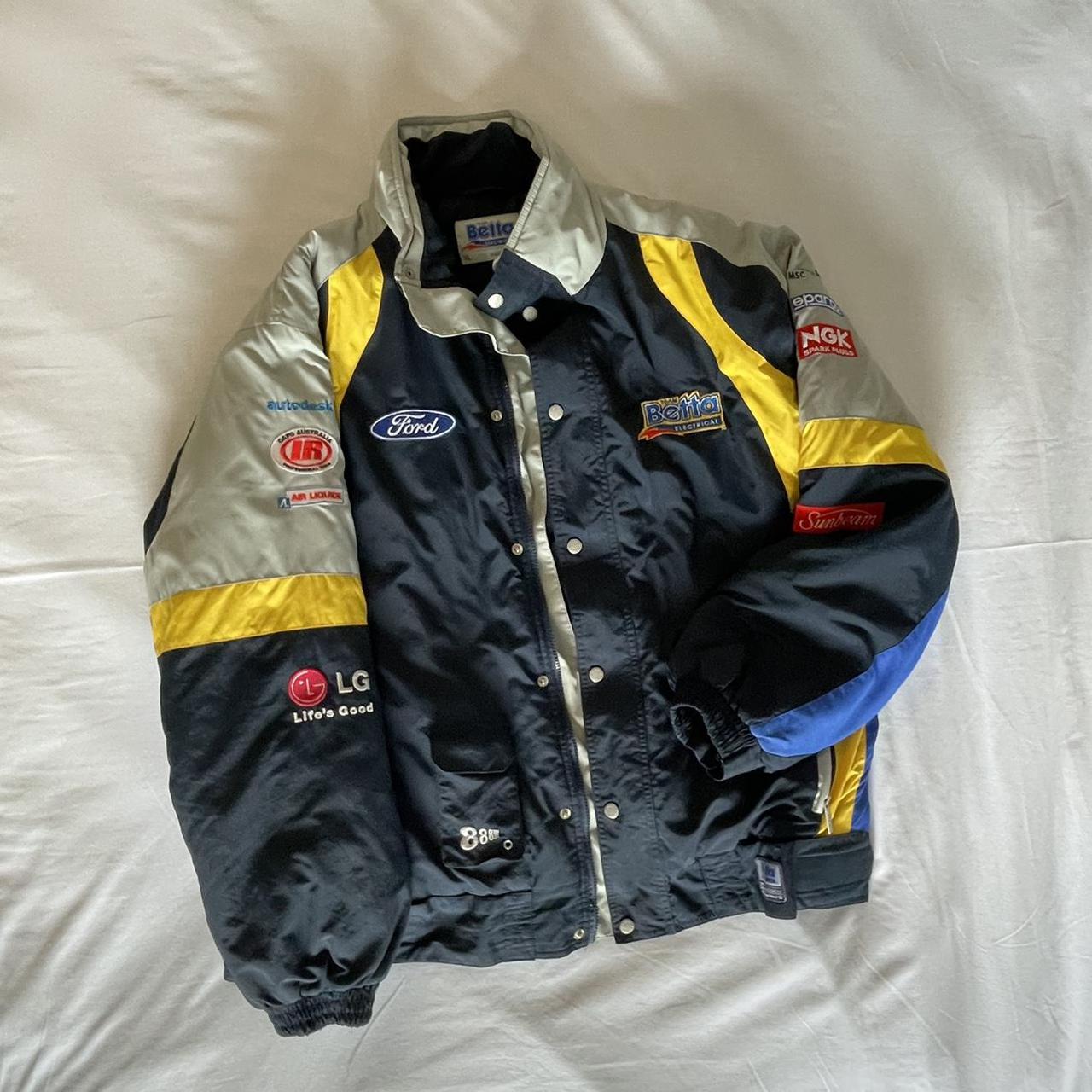 Men’s Blue and Yellow Jacket | Depop