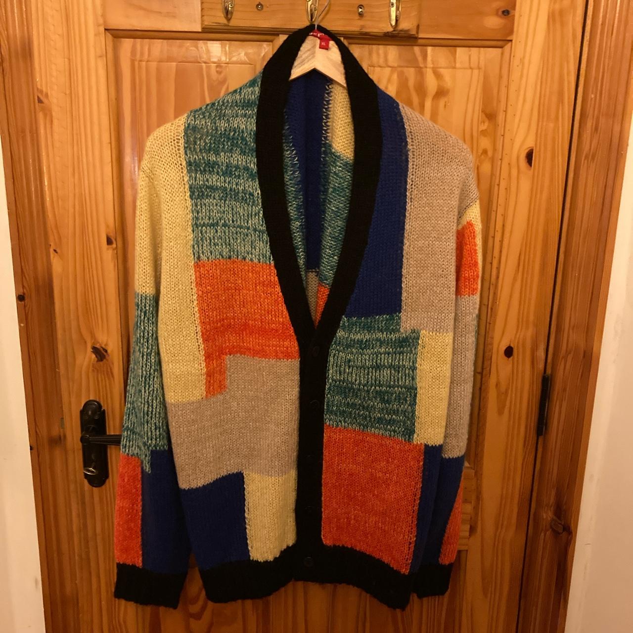 Patchwork mohair clearance cardigan