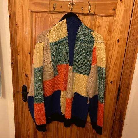 supreme patchwork mohair cardigan