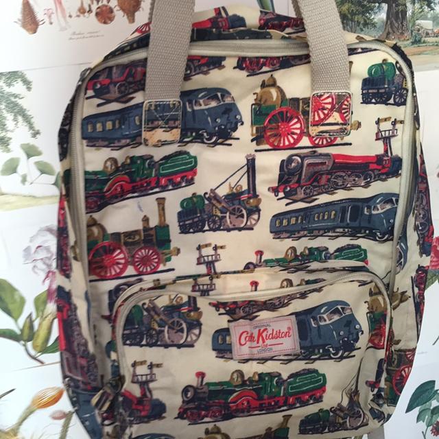 Cath Kidston trains patterned backpack. 2nd hand Depop