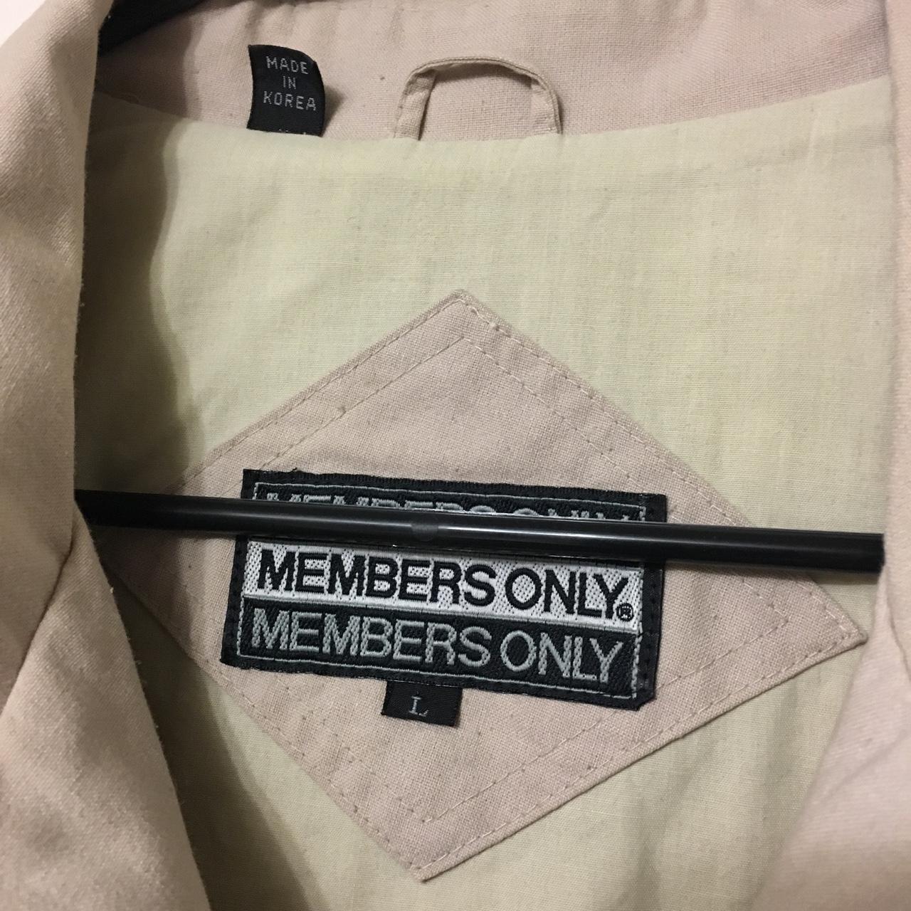 Members Only Men's Cream Jacket | Depop
