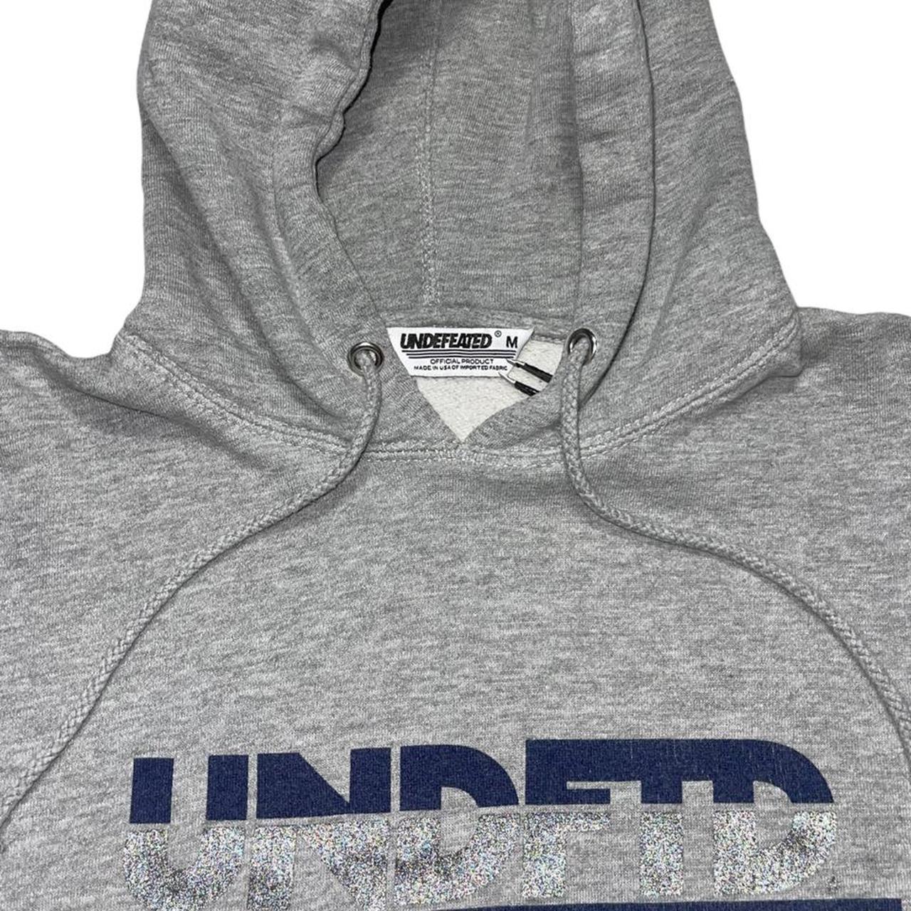 Undefeated Men's Grey and Blue Hoodie (4)