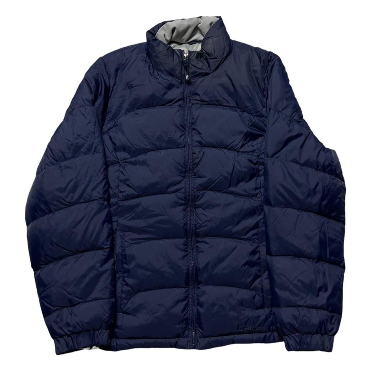 Navy Zip-Up LL Bean Puffer Jacket Size Large, fits... - Depop