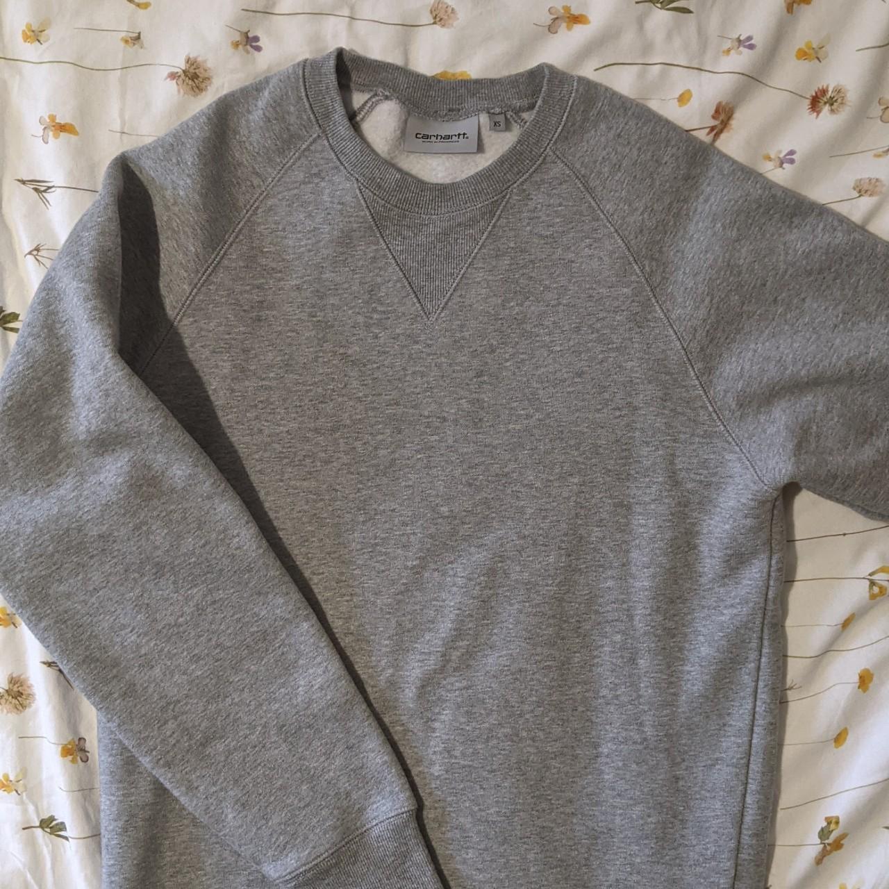 Grey Carhartt WIP sweatshirt Size: XS Only selling... - Depop