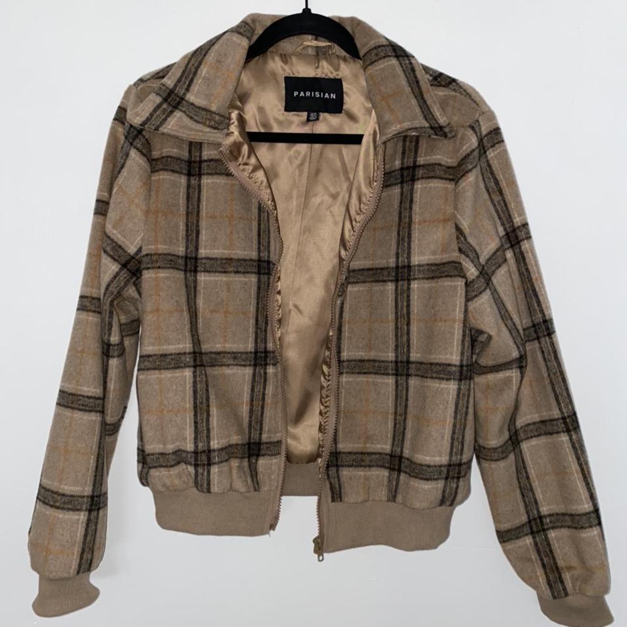 bomber jacket checkered inside