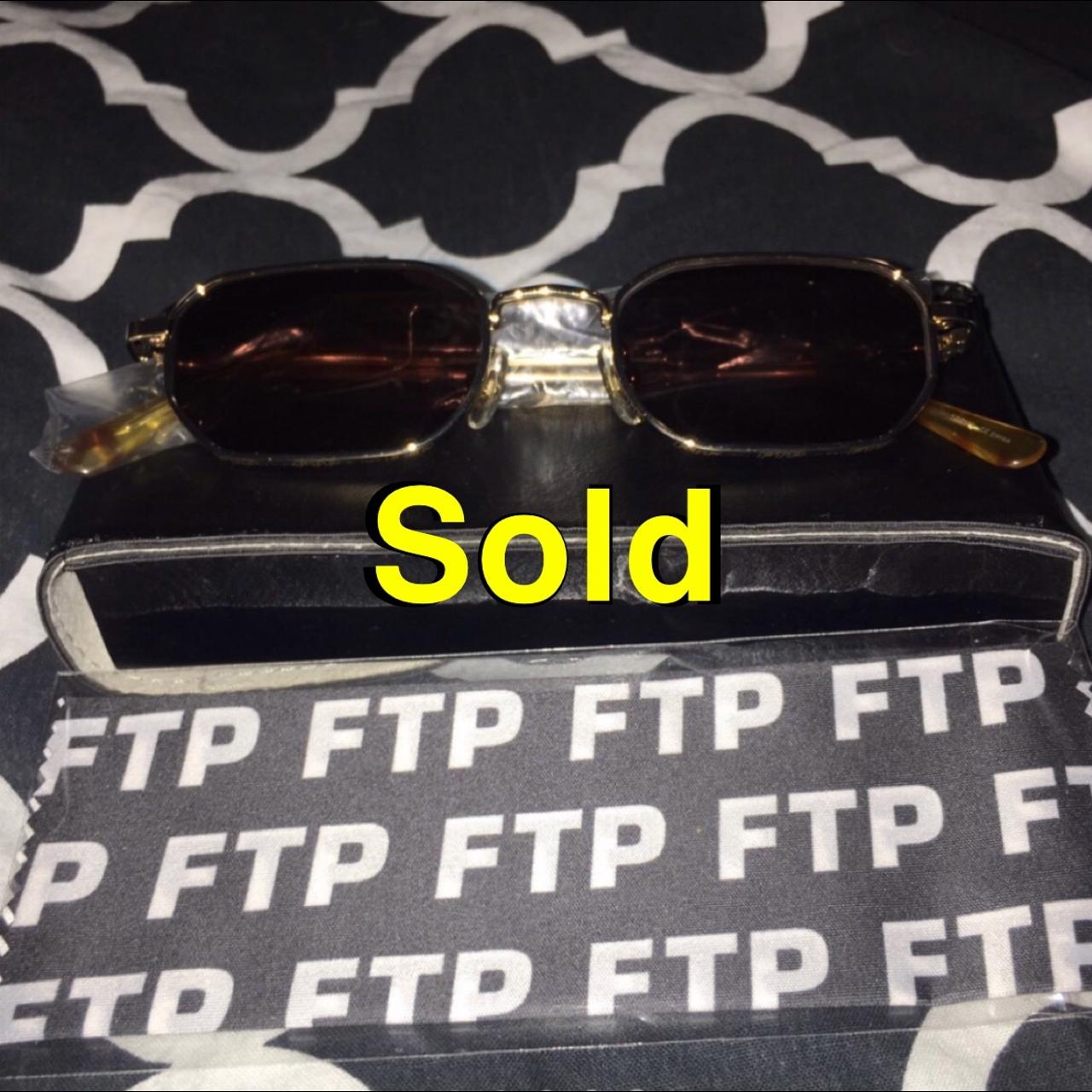 FTP x Crap Eyewear “gold wire” sunglasses Sold... - Depop