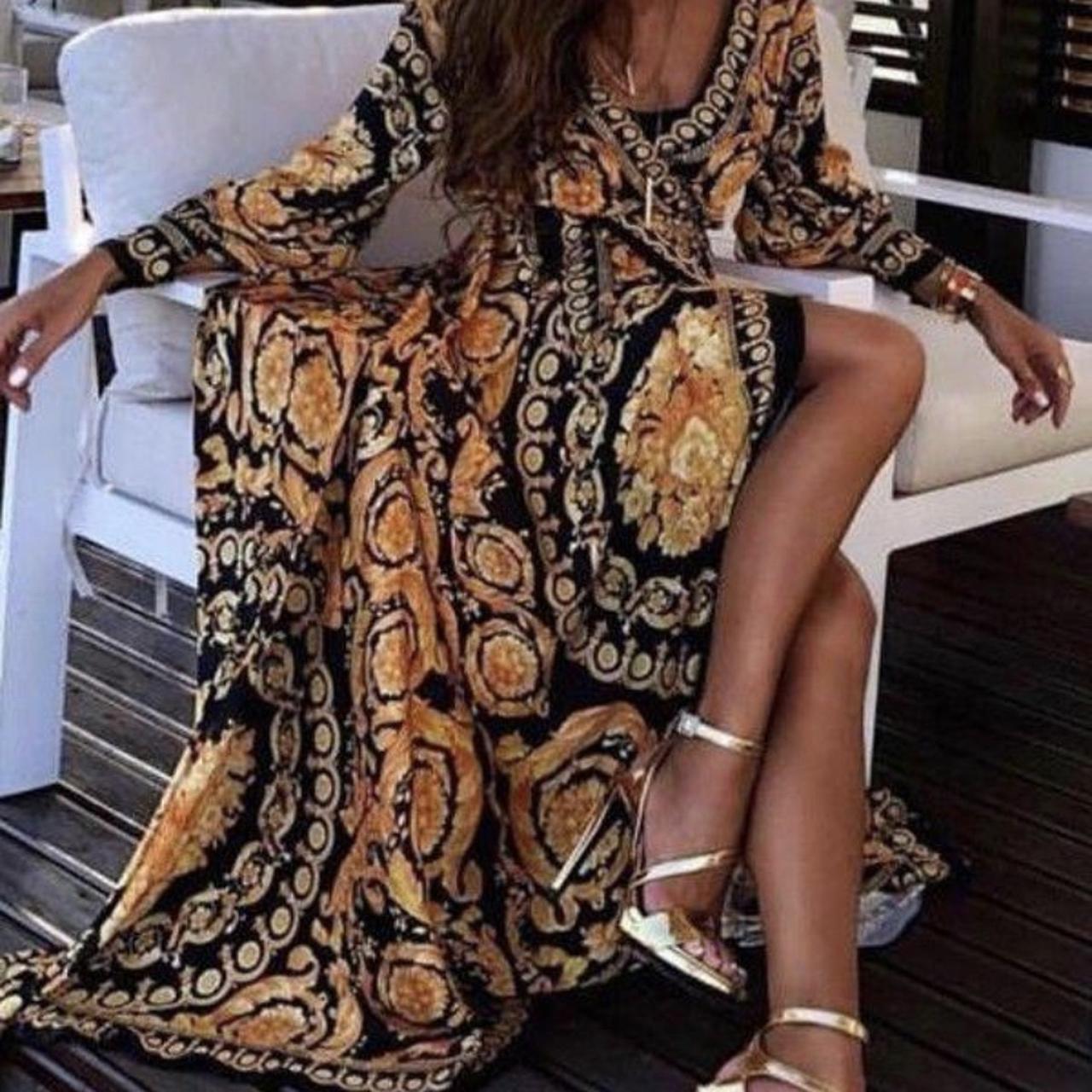 Sexy black and gold cheap dress